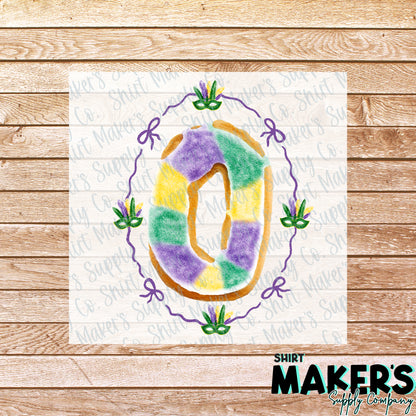 Mardi Gras King Cake DTF, UV-DTF, or Sublimation Transfer
