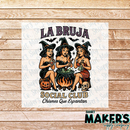 La Bruja Social Club #1 DTF Transfer - or- Hat Patch, Acrylic, Magnet, or Keychain