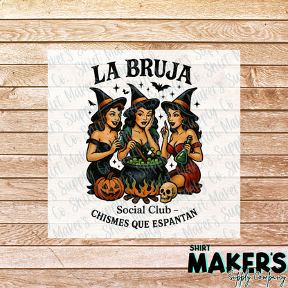 La Bruja Social Club #2 DTF Transfer - or- Hat Patch, Acrylic, Magnet, or Keychain