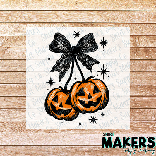 Lace Pumpkins Cherry Style DTF or Sublimation Transfer