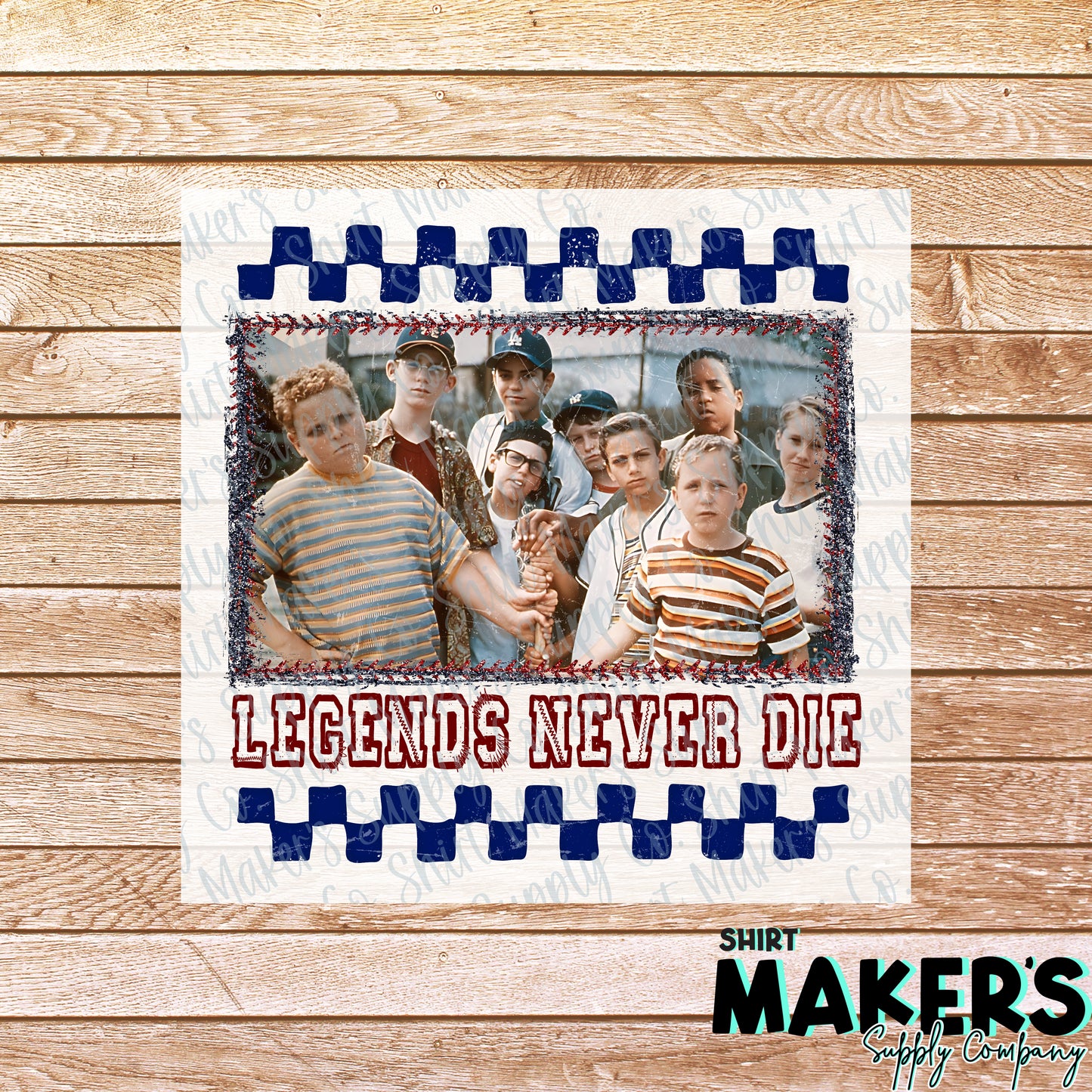 Baseball Legends Never Die DTF or UV-DTF Transfer - or- Hat Patch, Acrylic, Magnet, or Keychain