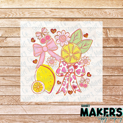 Lemon Coquette Summer DTF Transfer - or- Hat Patch, Acrylic, Magnet, or Keychain