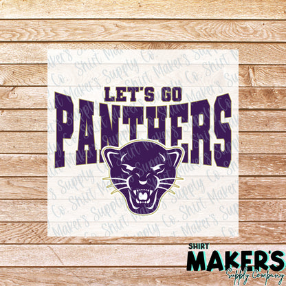 Let's Go Panthers DTF Transfer - or- Hat Patch, Acrylic, Magnet, or Keychain