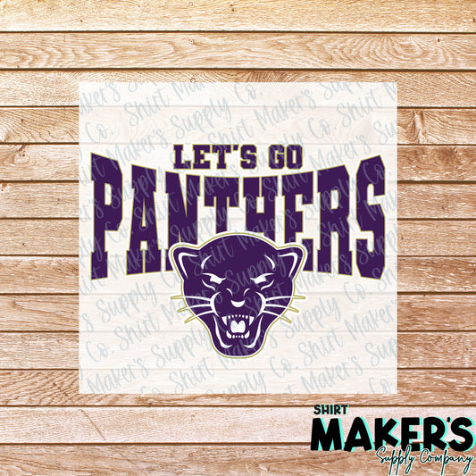 Let's Go Panthers DTF Transfer - or- Hat Patch, Acrylic, Magnet, or Keychain
