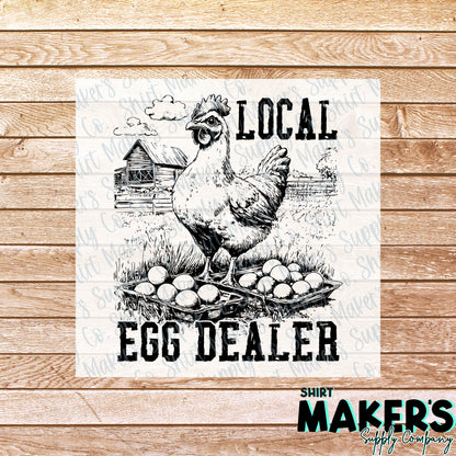 Local Egg Dealer DTF Transfer - or- Hat Patch, Acrylic, Magnet, or Keychain
