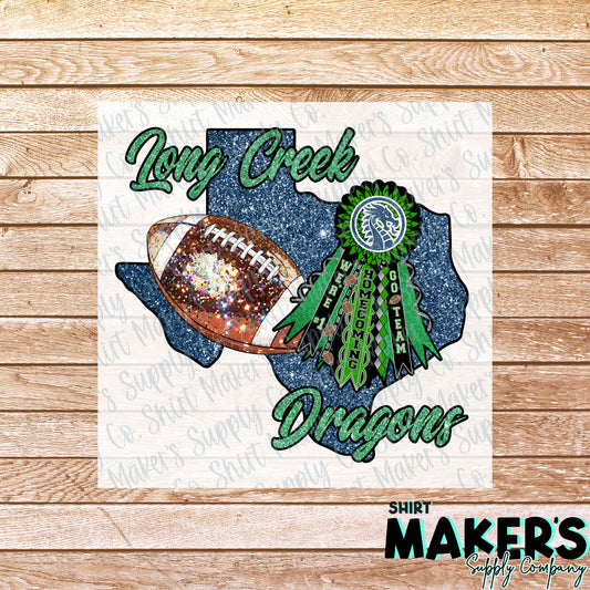 Long Creek Dragons Homecoming DTF or Sublimation Transfer