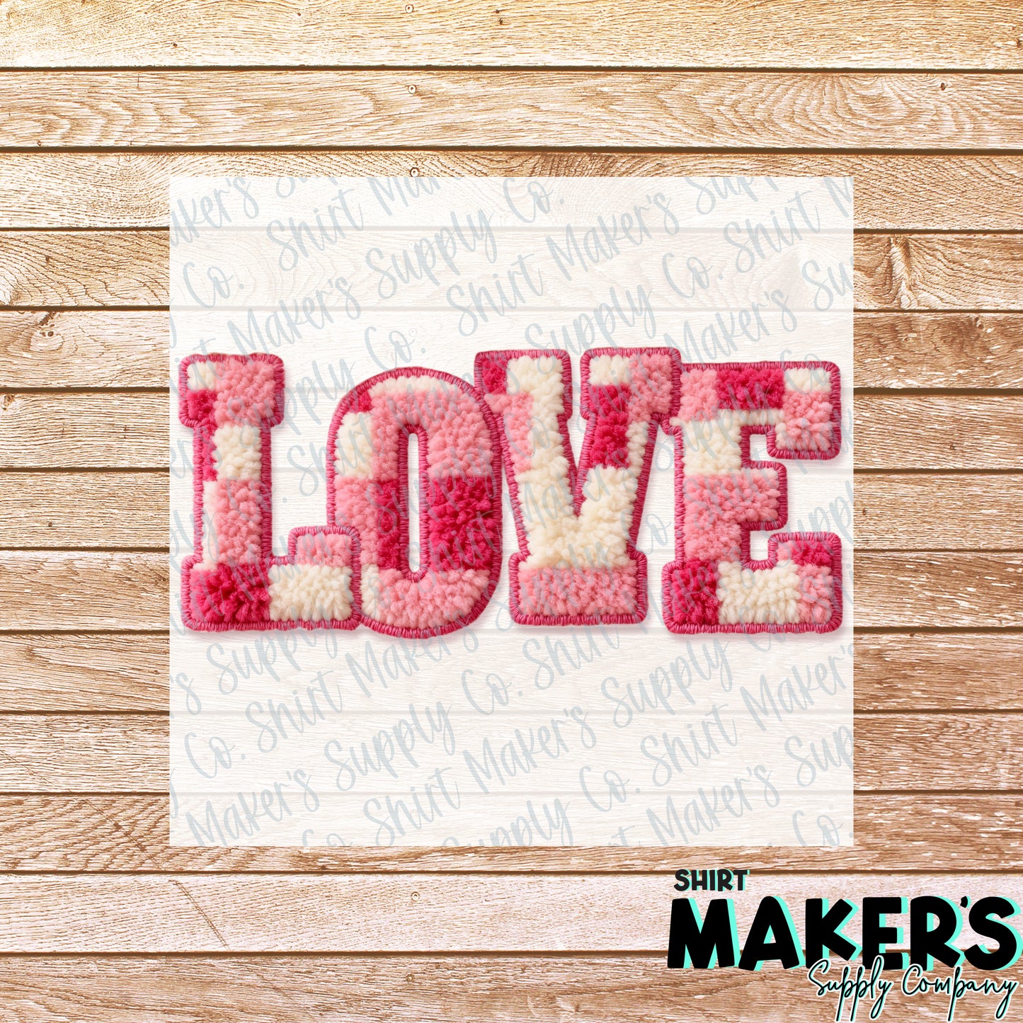 Love Plush Valentine's Day DTF Transfer - or- Hat Patch, Acrylic, Magnet, or Keychain