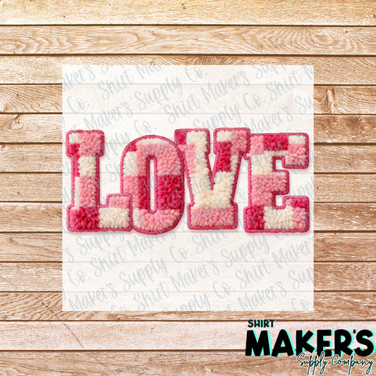 Love Plush Valentine's Day DTF or Sublimation Transfer