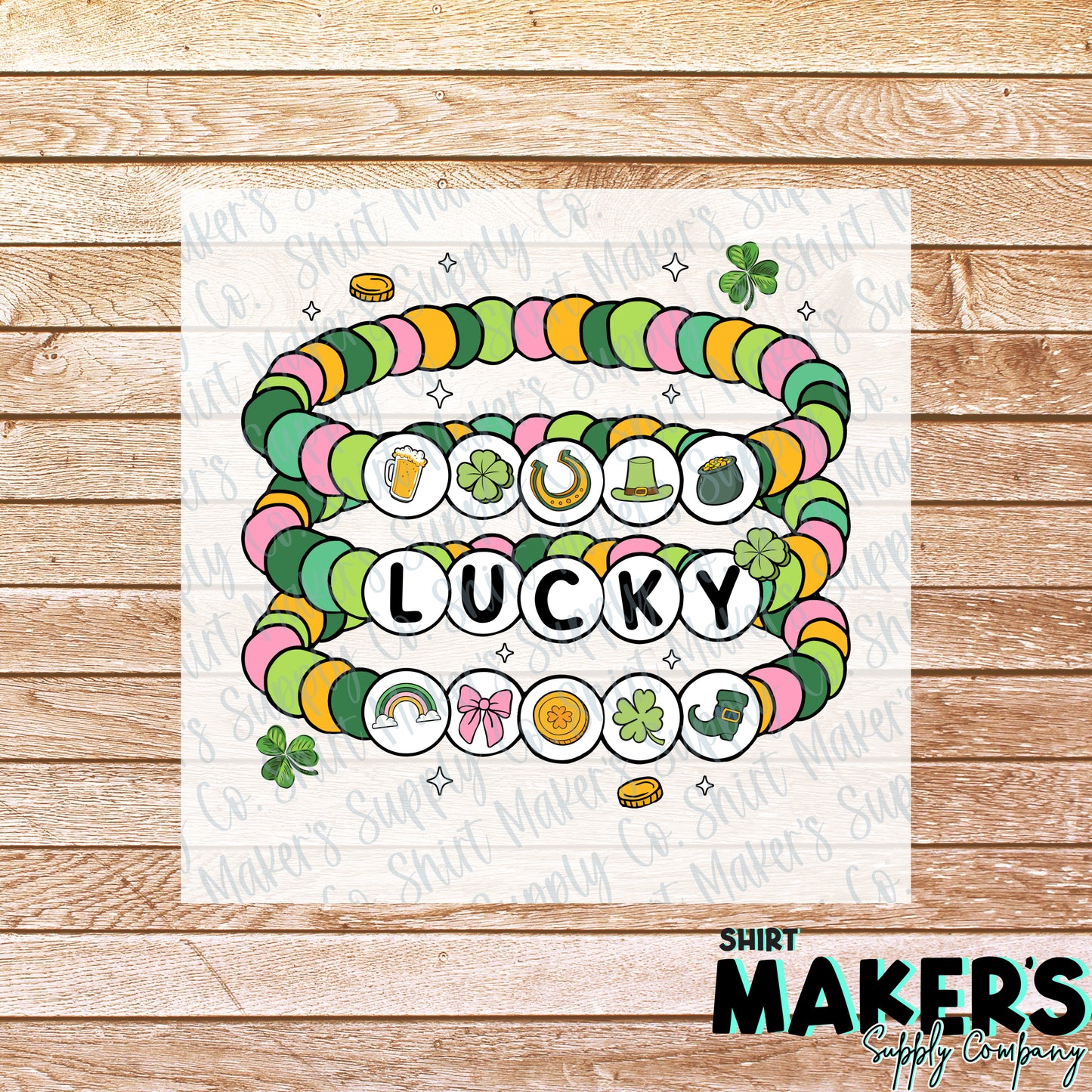 Lucky Bracelet St. Patrick's Day DTF or Sublimation Transfer