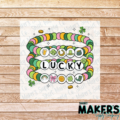 Lucky Bracelet St. Patrick's Day DTF Transfer - or- Hat Patch, Acrylic, Magnet, or Keychain