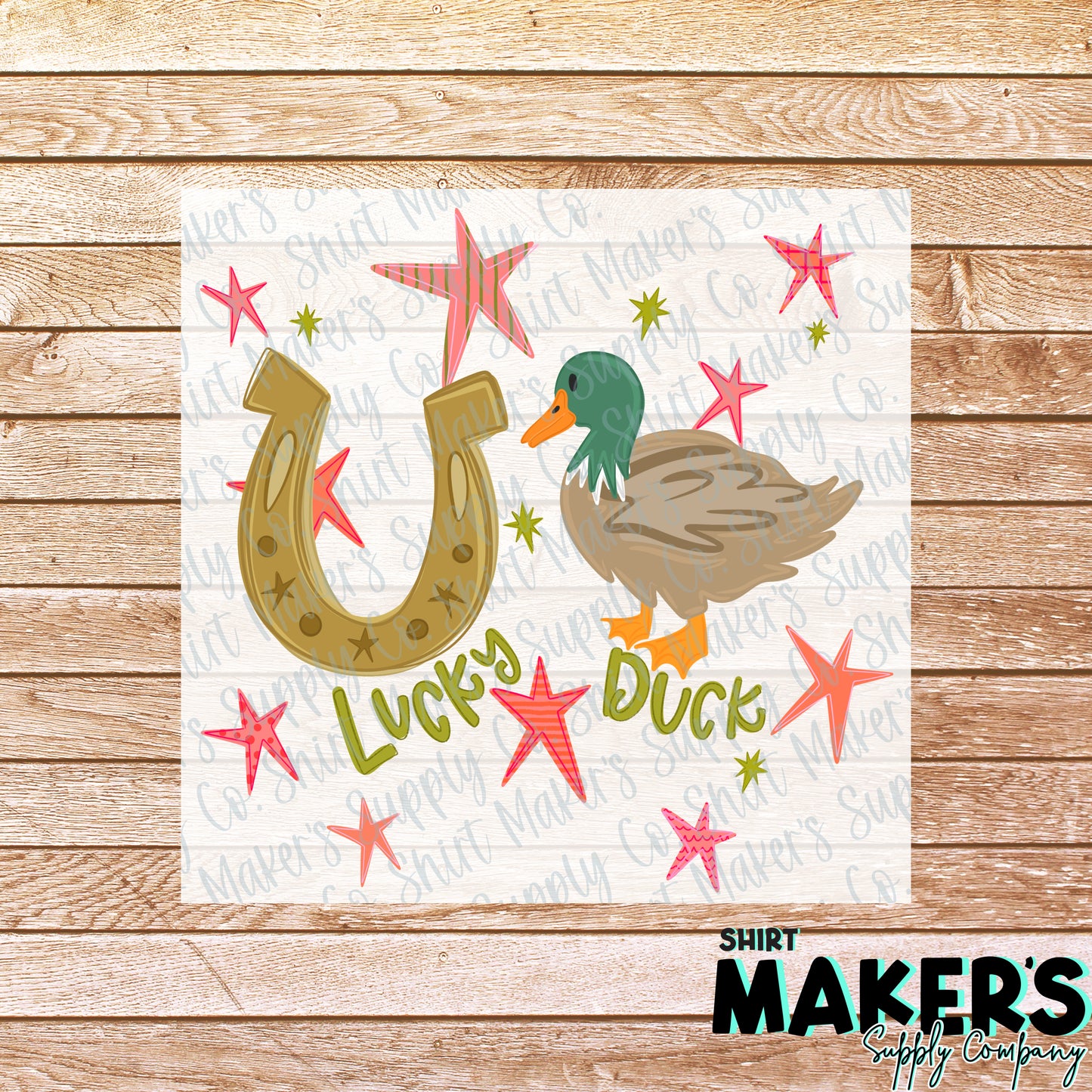 Lucky Duck DTF or UV-DTF Transfer - or- Hat Patch, Acrylic, Magnet, or Keychain