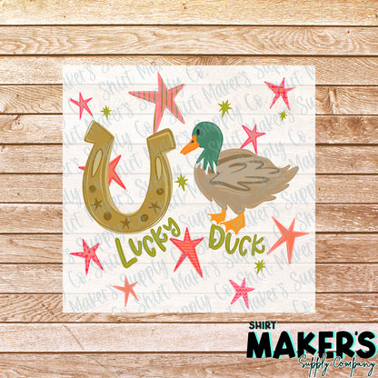 Lucky Duck DTF or UV-DTF Transfer - or- Hat Patch, Acrylic, Magnet, or Keychain