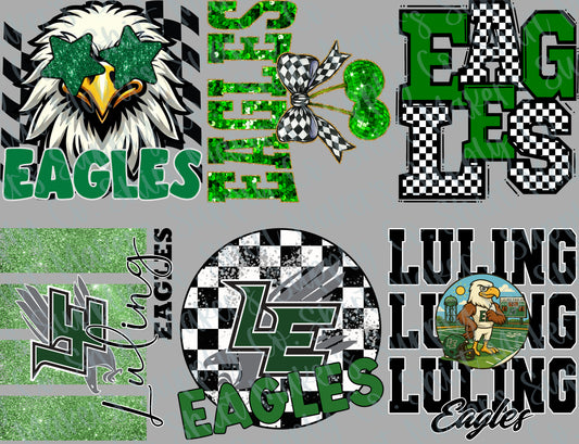 Luling Eagles 2025 DTF Gang Sheet