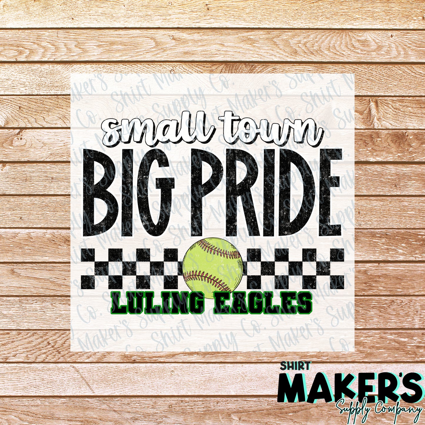 Luling Eagles Softball Small Town DTF Transfer - or- Hat Patch, Acrylic, Magnet, or Keychain