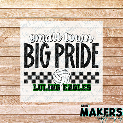 Luling Eagles Volleyball Small Town DTF Transfer - or- Hat Patch, Acrylic, Magnet, or Keychain