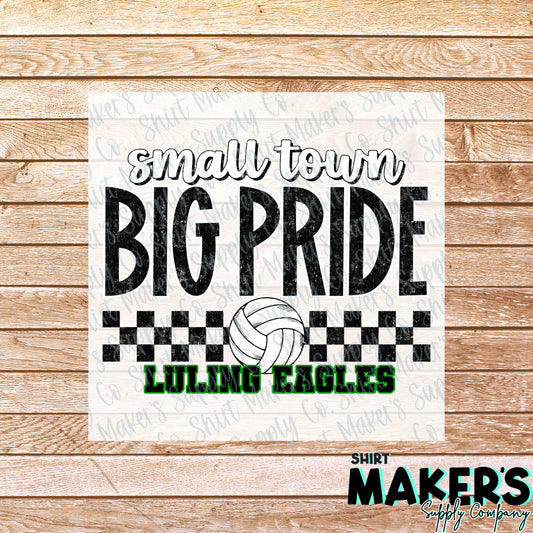 Luling Eagles Volleyball Small Town DTF or Sublimation Transfer