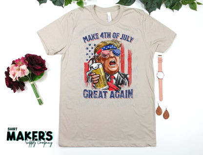 Donald Make 4th of July Great Again DTF or Sublimation Transfer