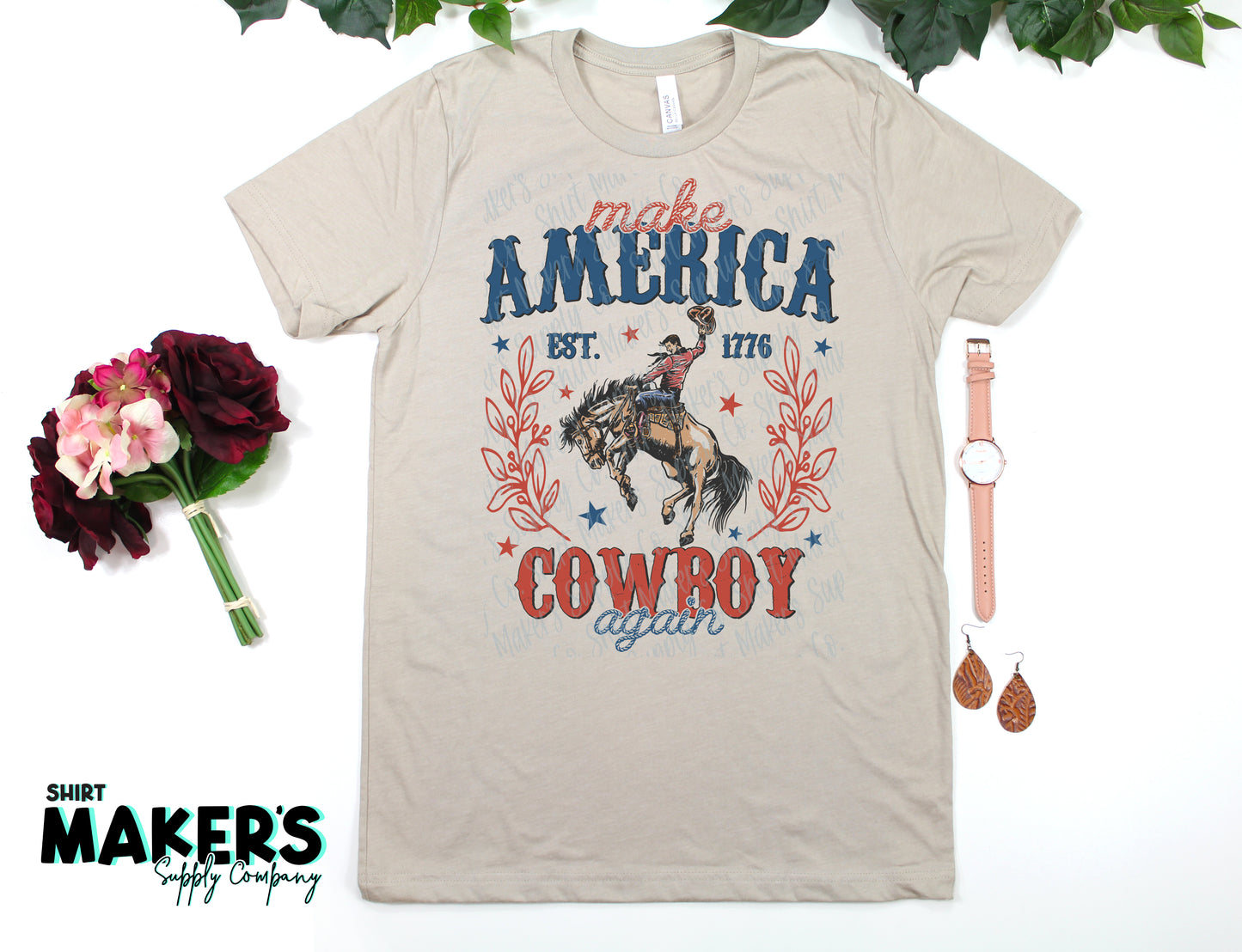 Make America Cowboy Again Clean DTF or Sublimation Transfer