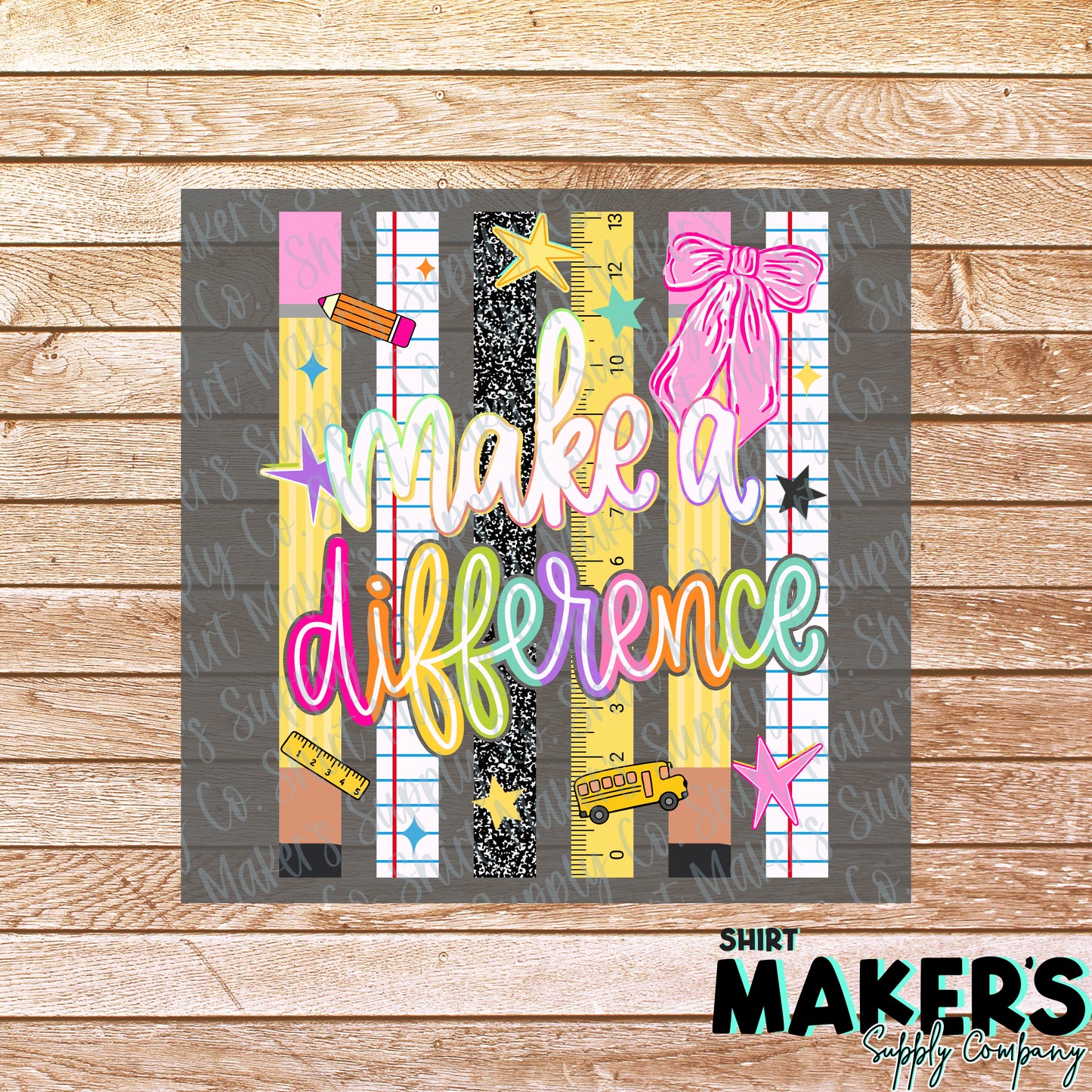 Make a Difference DTF Transfer - or- Hat Patch, Acrylic, Magnet, or Keychain