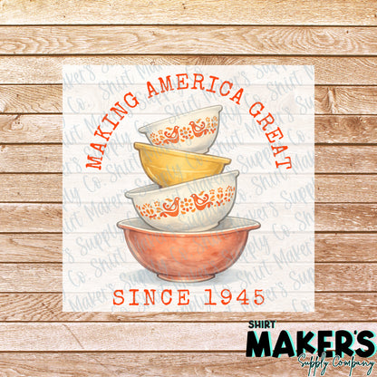 Making America Great Since 1945 DTF Transfer - or- Hat Patch, Acrylic, Magnet, or Keychain