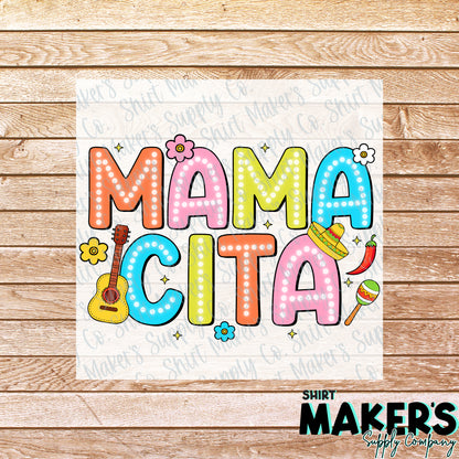 Mamacita DTF Transfer - or- Hat Patch, Acrylic, Magnet, or Keychain