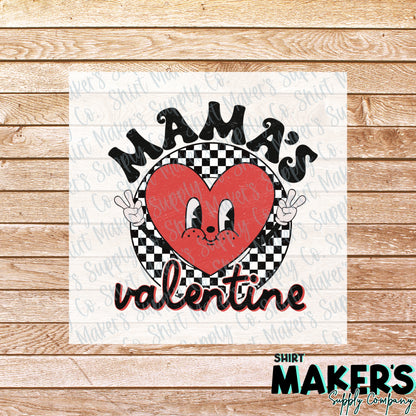 Mama's Valentine Valentine's Day DTF Transfer - or- Hat Patch, Acrylic, Magnet, or Keychain