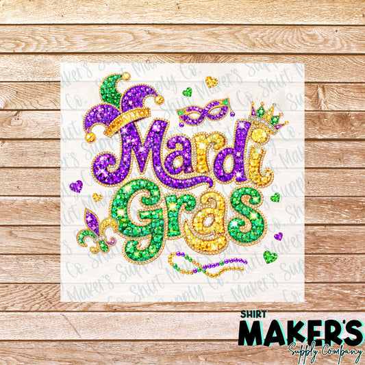 Mardi Gras DTF or Sublimation Transfe