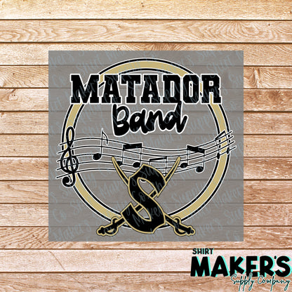Matador Band DTF or UV-DTF Transfer - or- Hat Patch, Acrylic, Magnet, or Keychain