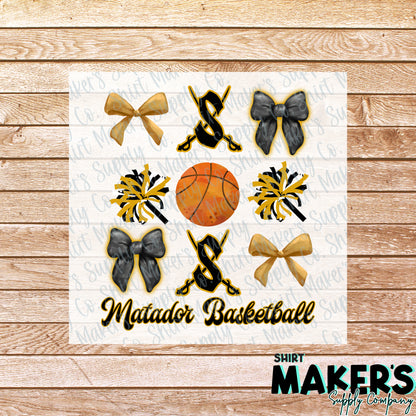 Matador Basketball Coquette DTF Transfer - or- Hat Patch, Acrylic, Magnet, or Keychain