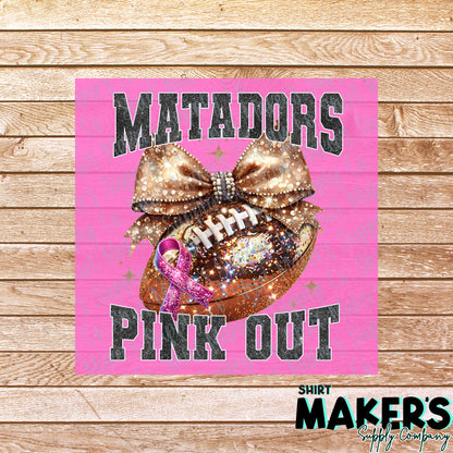 Matador Pink Out 2025 1 DTF Transfer - or- Hat Patch, Acrylic, Magnet, or Keychain
