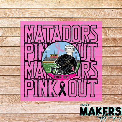 Matador Pink Out 2025 3 DTF Transfer - or- Hat Patch, Acrylic, Magnet, or Keychain