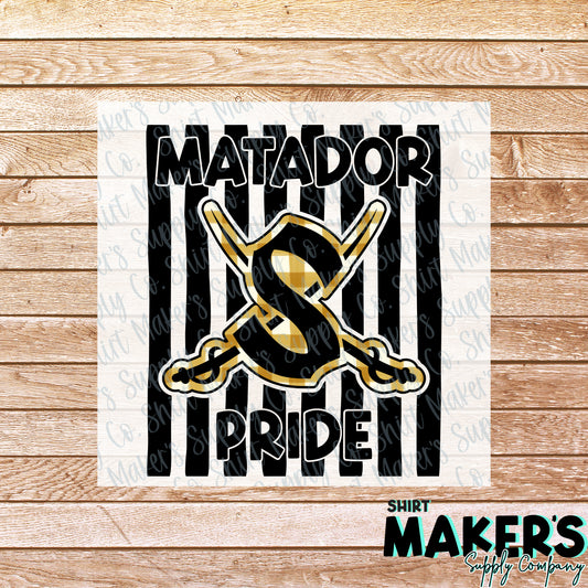 Matador Pride Black DTF Transfer - or- Hat Patch, Acrylic, Magnet, or Keychain