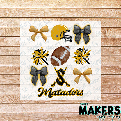 Matadors Bow DTF Transfer - or- Hat Patch, Acrylic, Magnet, or Keychain
