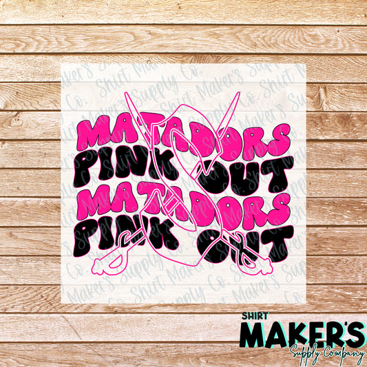 Seguin Matadors Pink Out DTF or Sublimation Transfer