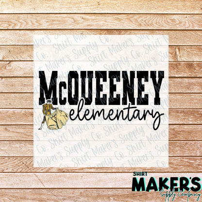 McQueeney Elementary 2 DTF Transfer - or- Hat Patch, Acrylic, Magnet, or Keychain