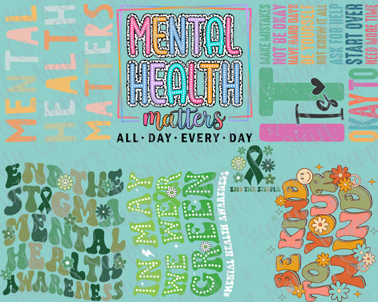 Mental Health Awareness DTF Gang Sheet