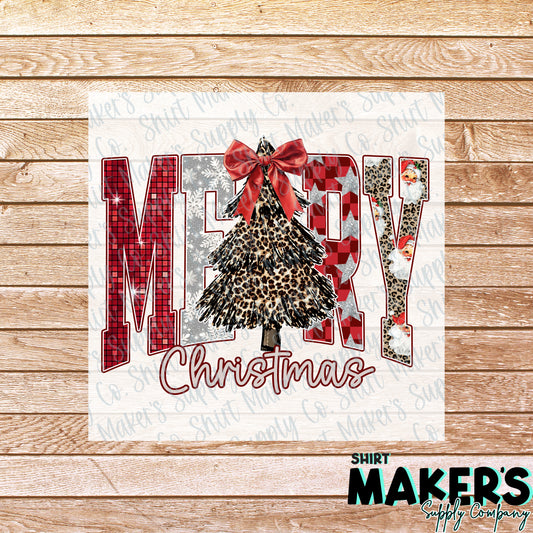 Merry Christmas Sequin DTF or Sublimation Transfer