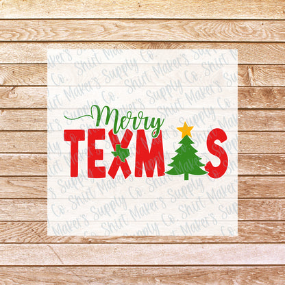Merry Texmas DTF Transfer - or- Hat Patch, Acrylic, Magnet, or Keychain