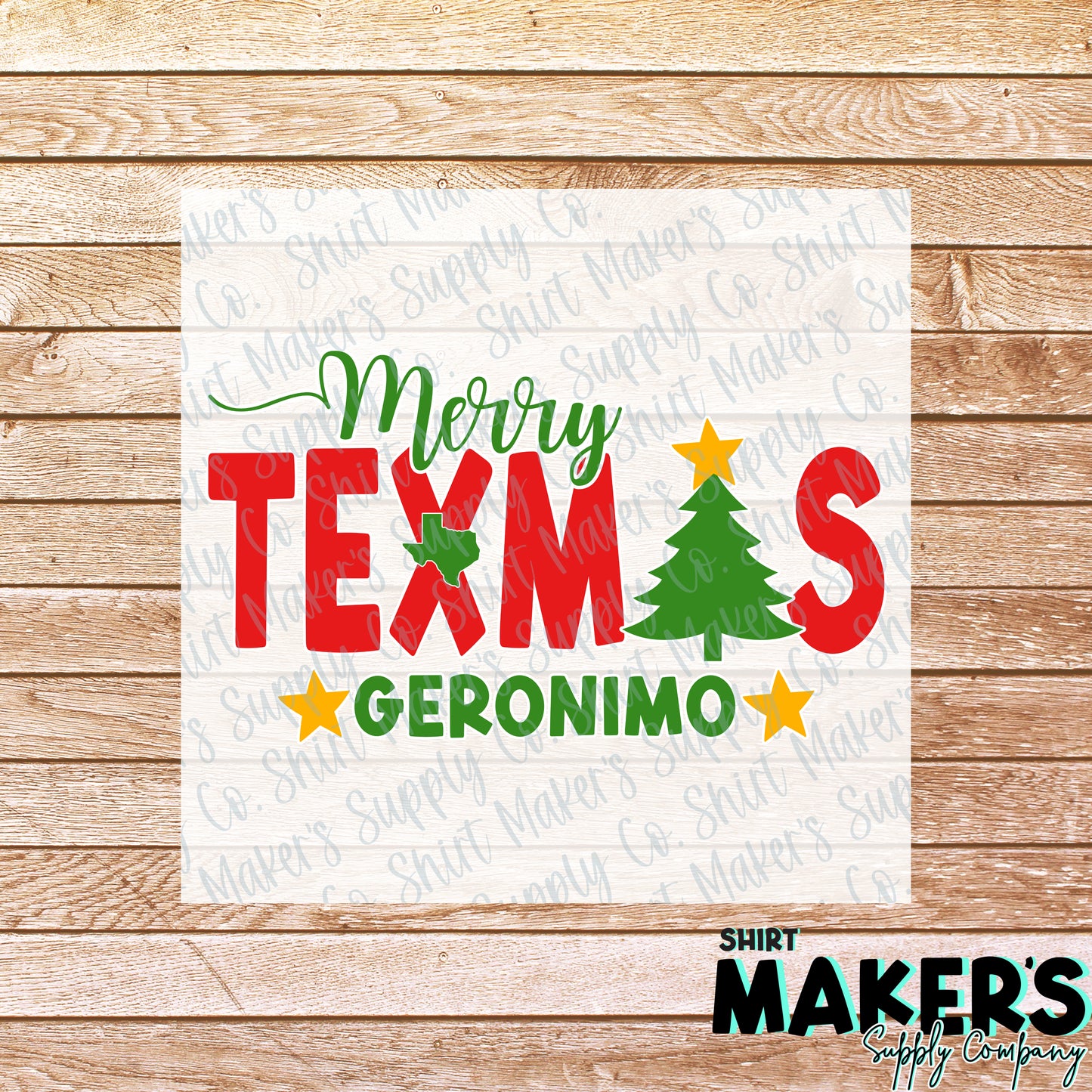 Merry Texmas Geronimo, Texas DTF or Sublimation Transfer