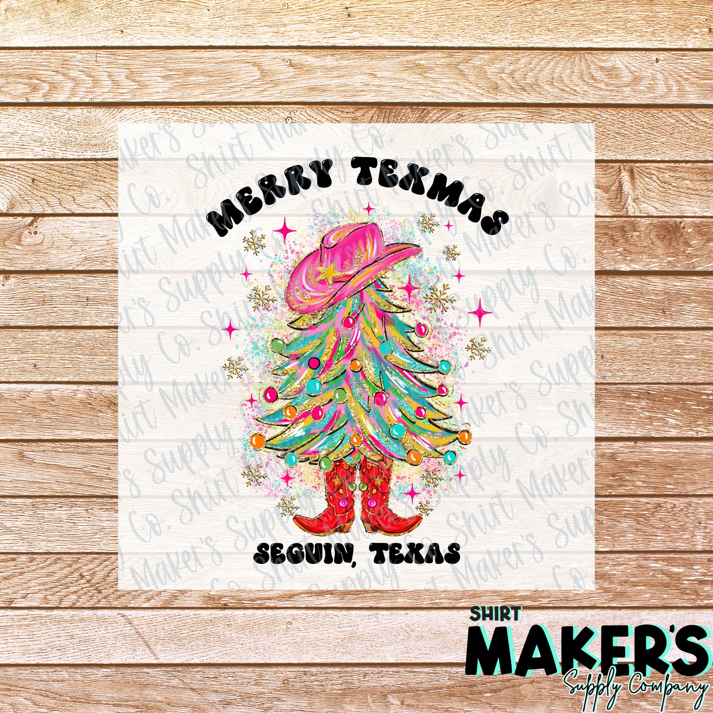 Merry Texmas Seguin DTF Transfer - or- Hat Patch, Acrylic, Magnet, or Keychain