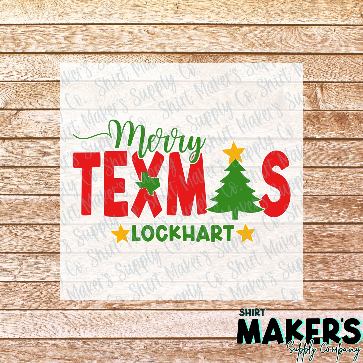 Merry Texmas Christmas Lockhart, Texas DTF or Sublimation Transfer