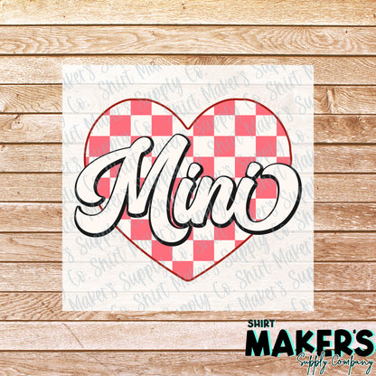 Mini Heart Valentine's Day DTF Transfer - or- Hat Patch, Acrylic, Magnet, or Keychain