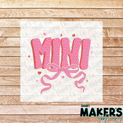 Mini Bow Valentine's Day DTF Transfer - or- Hat Patch, Acrylic, Magnet, or Keychain