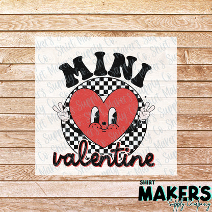 Mini Valentine Valentine's Day DTF Transfer - or- Hat Patch, Acrylic, Magnet, or Keychain
