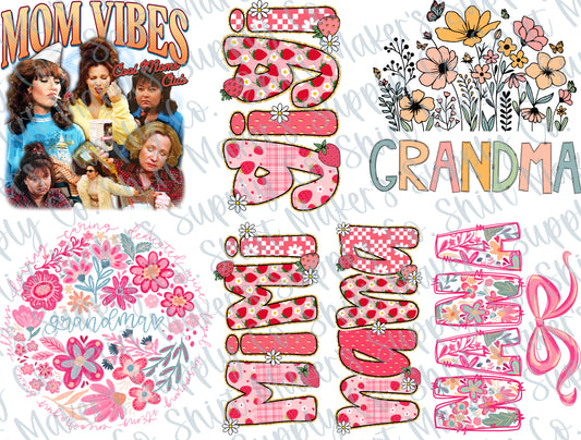 Mother's Day #3 Grandma 2025 DTF Gang Sheet