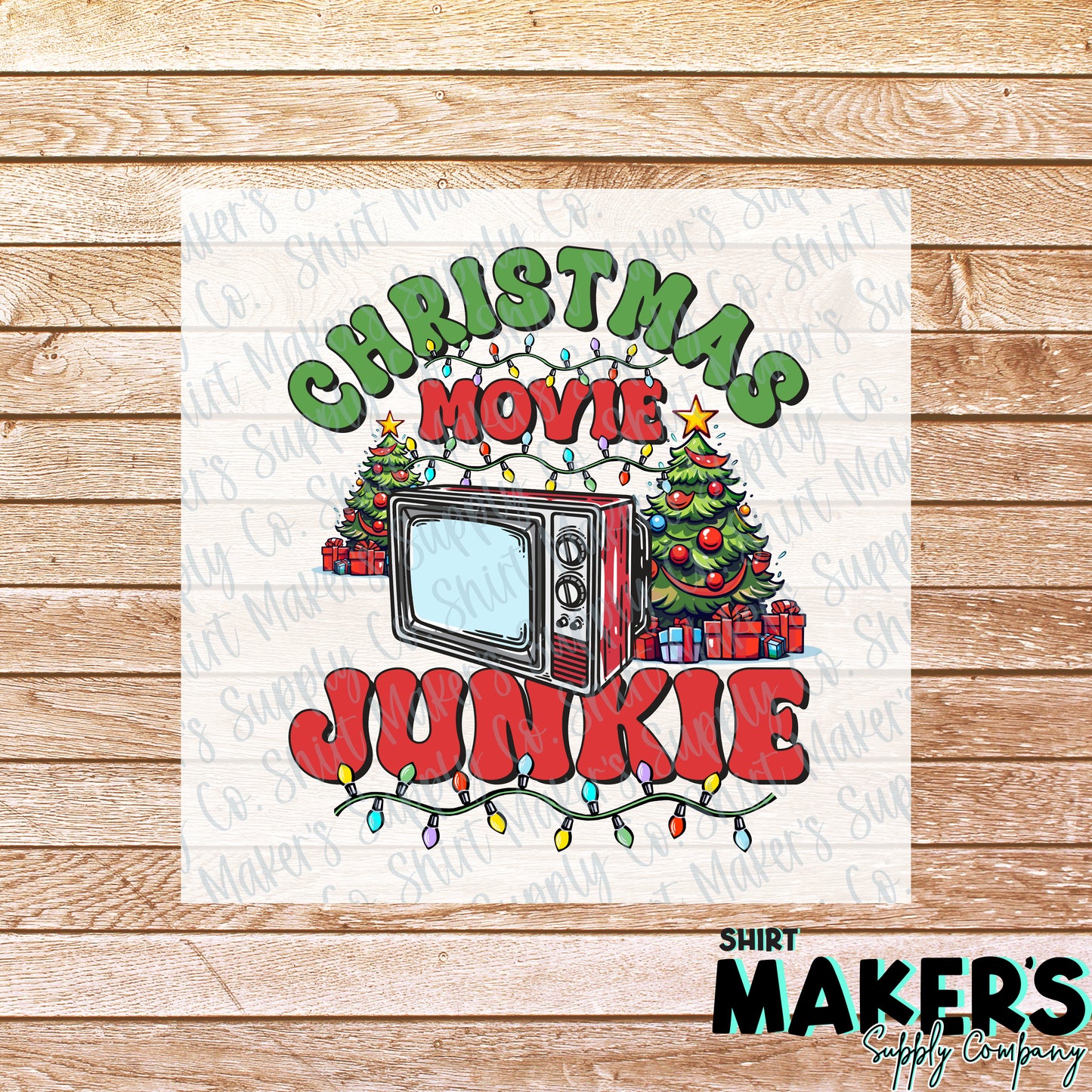 Christmas Movie Junkie DTF or Sublimation Transfer