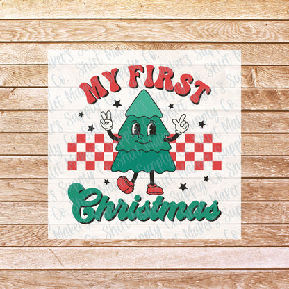 My First Christmas DTF Transfer - or- Hat Patch, Acrylic, Magnet, or Keychain