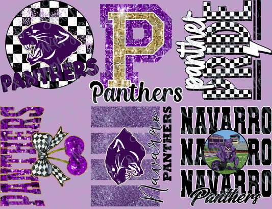 Navarro Panthers 2025 DTF Gang Sheet