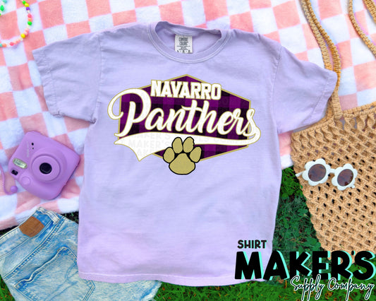 Comfort Colors Plaid Panthers Shirt