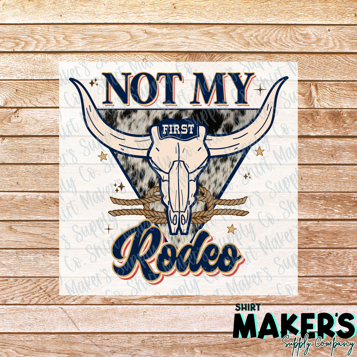 Not My First Rtodeo Labels Not my First Rodeo DTF or UV-DTF Transfer - or- Hat Patch, Acrylic ...